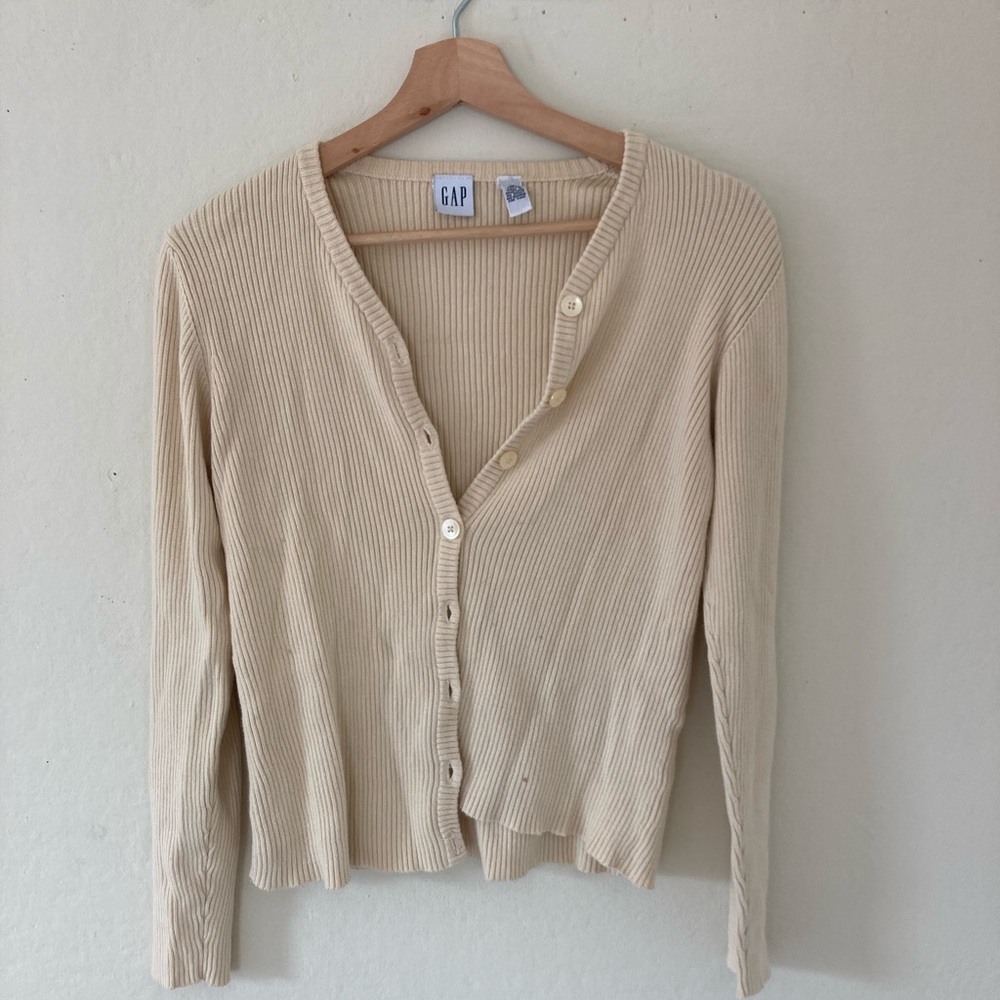 Vintage Gap Creme cardigan sweater button up